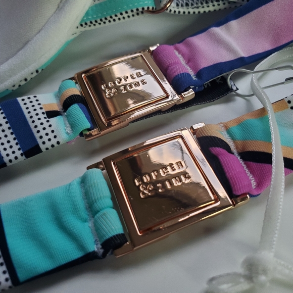 Kopper & Zinc Swimsuit Bikini Top in Block Party Large - Picture 3 of 8